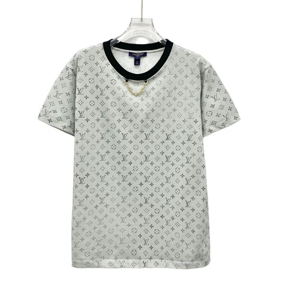 Louis Vuitton 2025 Collection light gray cotton crewneck T-shirt